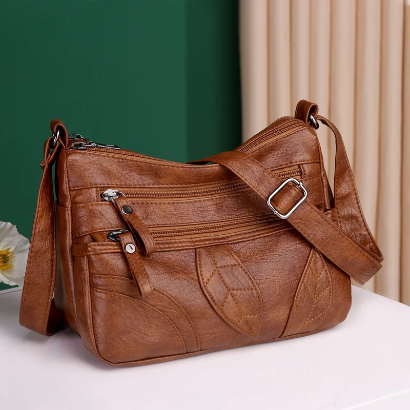 

Новая текстурная женская сумка из мягкой искусственной кожи, сумка-мессенджер, Легкая удобная сумка для матери, модная сумка на одно плечо