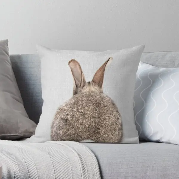 

Rabbit Tail Colorful Printing Throw Pillow Cover Home Car Case Soft Decorative Comfort Anime Office Square Pillows not include