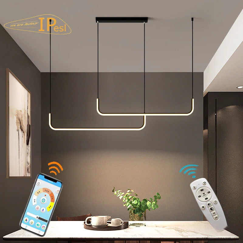 Современная простая светодиодная Люстра для кухни столовой ресторана офиса