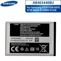 original replacement phone battery ab463446bu for samsung x520 f258 e878 s139 m628 e1200m e1228 x160 ab043446be ab553446bc 800ma