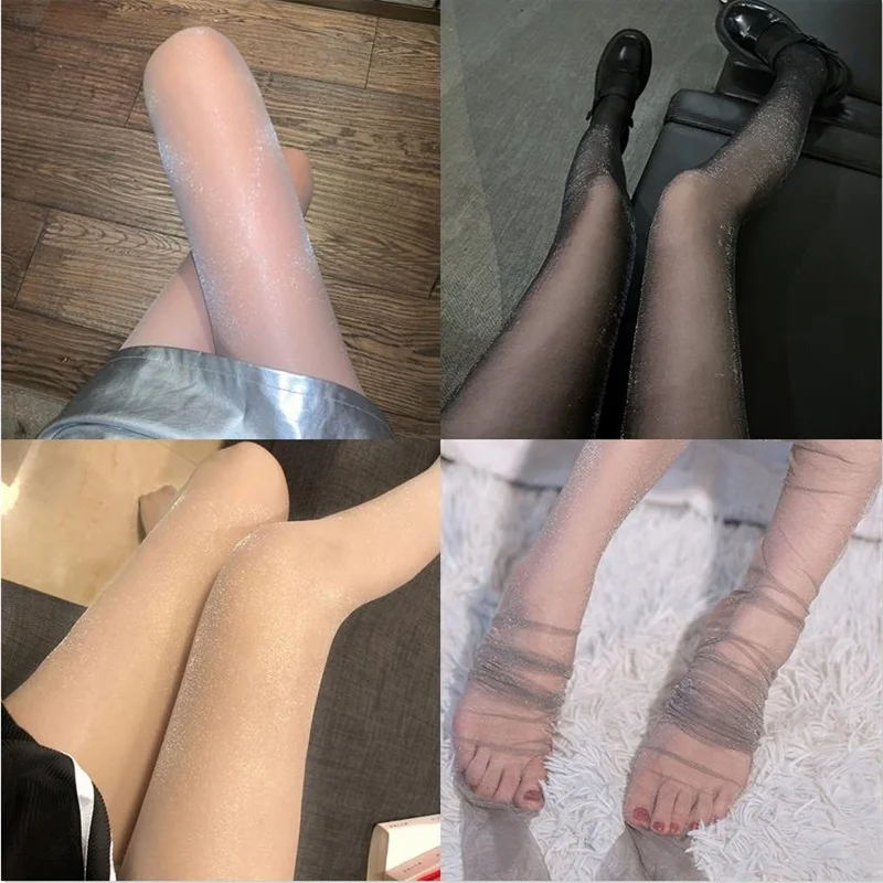 Фото 1 шт. женские прозрачные ультратонкие сексуальные колготки Mulheres Meias Brilhantes колготки Brilho Collants тонкие чулки чулочно-носочные изделия нижнее белье №1