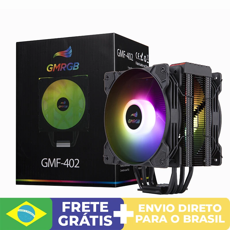 

4 Heatpipes ARGB CPU Cooler 2Fan-12CM Radiator Silent PWM 4PIN 250W For Intel LGA 775 1150 1151 1155 1200 1366 2011 AMD AM3 AM4