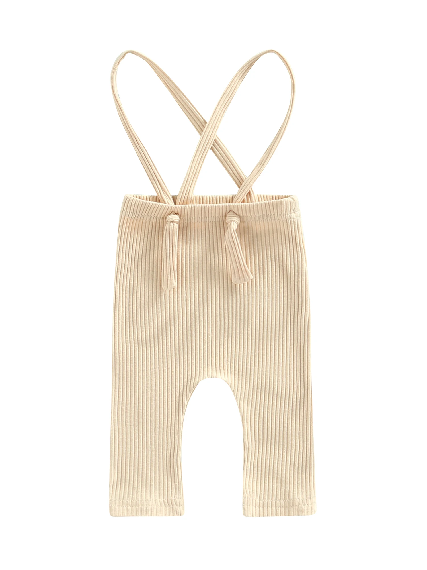 

Newborn Baby Boys Girls Romper Solid Color Button Sleeveless Ribbed Pants Set SuspendersJumpsuit Clothes