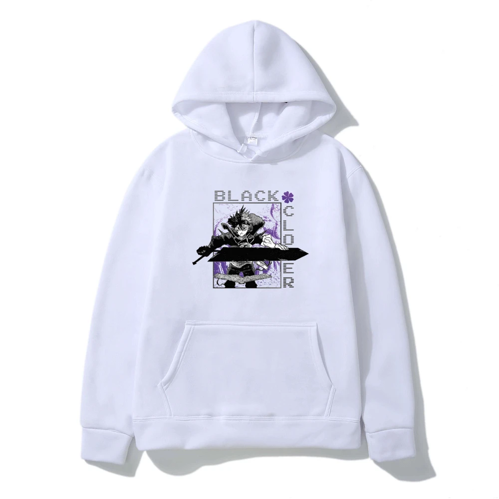 

Anime Black Clover Asta Print Hoodie Japanese Streetwear Style Sweatshirt Gothic Trend Long Sleeve Pullover Men Women Hoodies