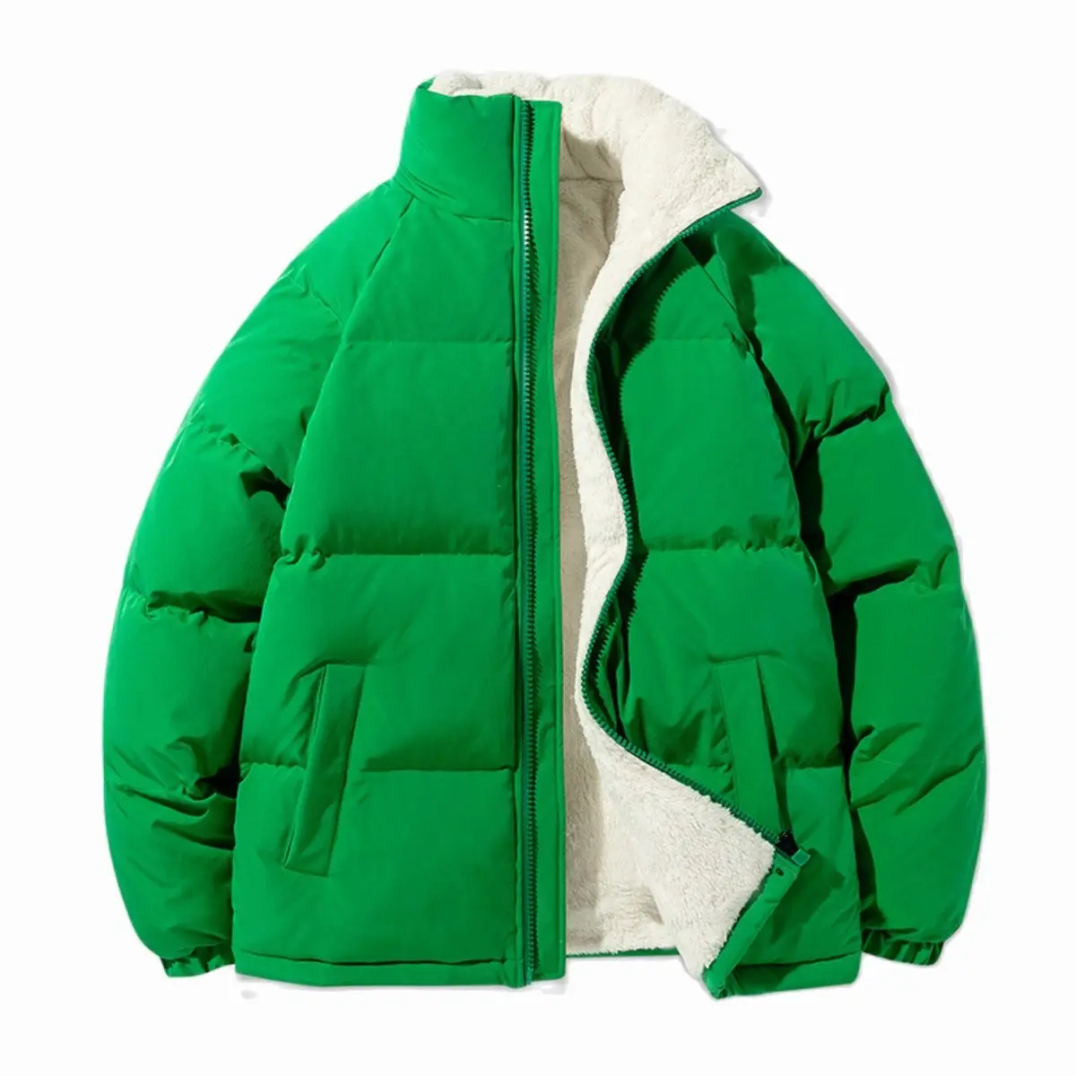 Cotton Coat Men's 2022 Autumn and Winter New Fashion Brand Thickened Oversize Versatile Warm Cotton Coat Couples' Cashmere Coat