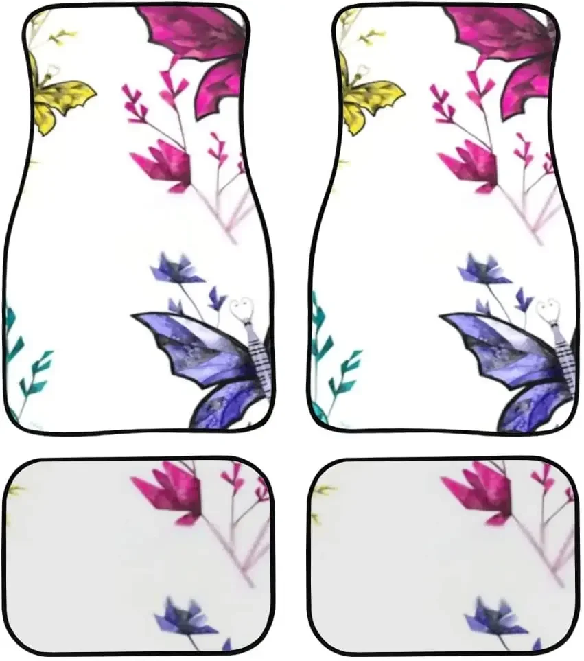 4 шт. автомобильные коврики с принтом бирюзовые розовые желтые оранжевые
