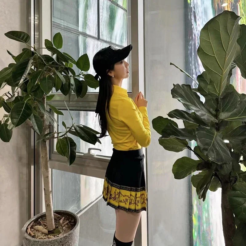 Женская летняя одежда для гольфа дамские юбки с нижним бельем уличная принтом