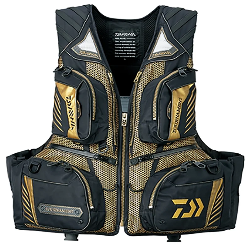 

New Daiwa Men Waterproof Fishing Vest Outdoor Buoyancy Vests Sports Multi-Functional Breathable Fishing Life Vest Jacket