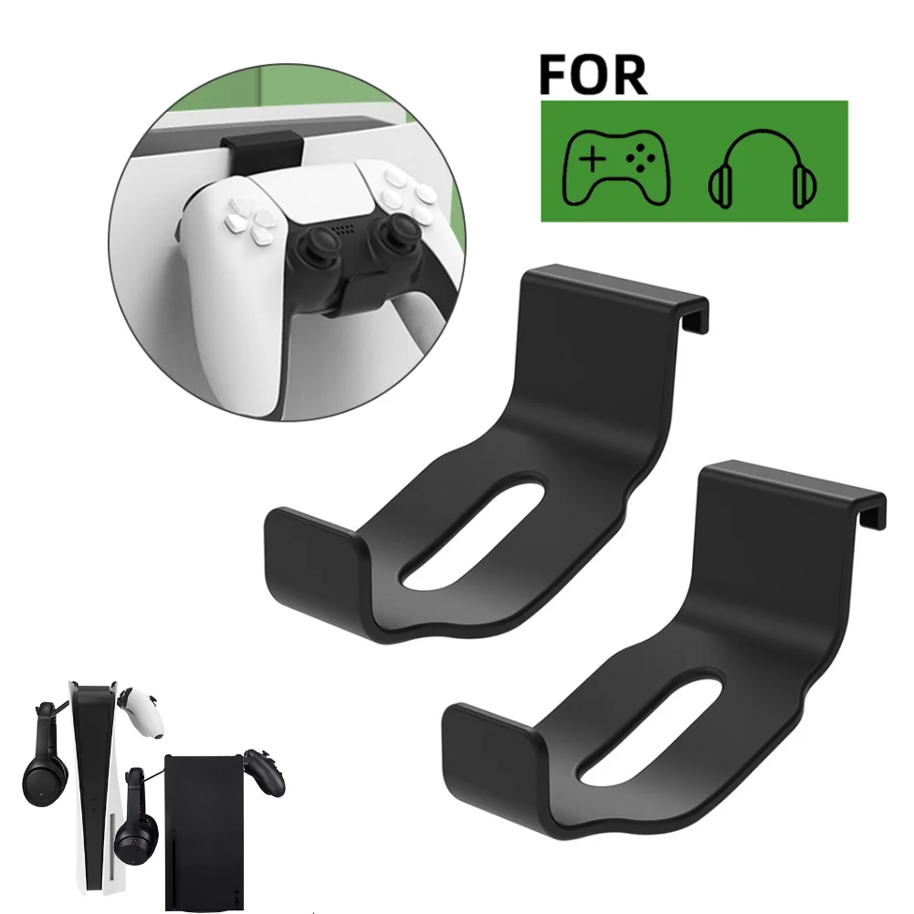 

2pcs Headphone Hanger For PS5 Storage Stand Headsets Mount Earphone Holder Game Controller Bracket For Xbox Series X Accessories
