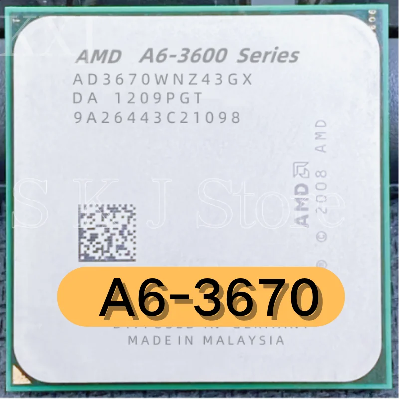 

AMD A6-Series A6-3670K A6 3670 2,7 ГГц четырехъядерный процессор AD3670WNZ43GX Socket FM1 A6-3670 A6 3670 AD3670