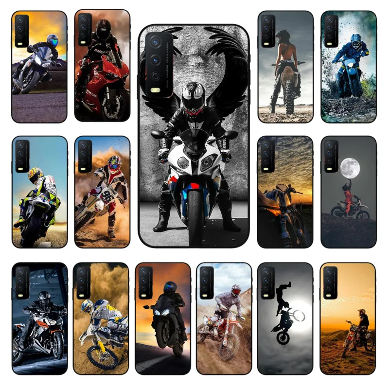 

Moto Cross Motorcycle Sports Phone Case For VIVO Y53S Y33S Y22S Y11S Y31 Y21 Y70 Y20 Y21S Y72 Y35 Y51 Y01 V23E V21 V23 V21E