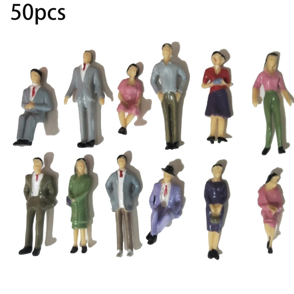 50pcs Model Character People Figures Sitting Posture Standing Posture Simulation Character Outdoor Landscape Scene Decoration
