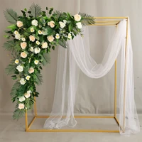 wedding props square arch white gold iron arch shelf wedding backdrop decor party stage flower stand wrought iron diamond arche