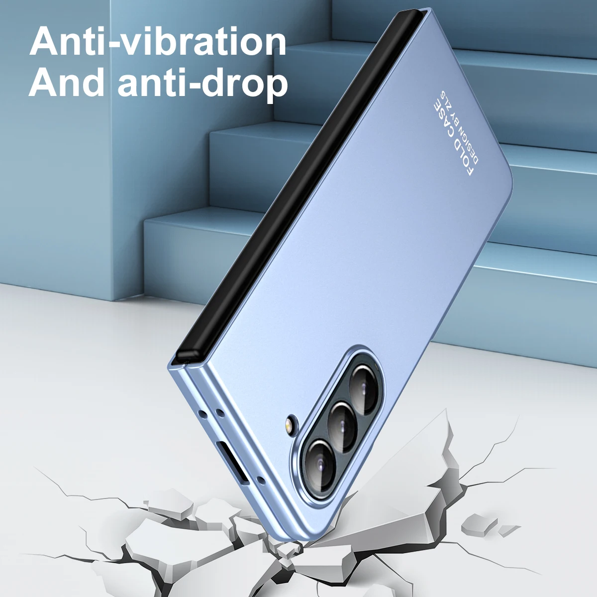 For Samsung Galaxy Z Fold 5 Case Shell Film Integrated Electroplating Smooth Folding Hinge Shockproof Hard Cover With Pen Slot