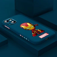 marvel iron man cartoon for apple iphone 13 12 mini 11 pro xs max xr x 8 7 6s se plus liquid left silicone soft cover phone case