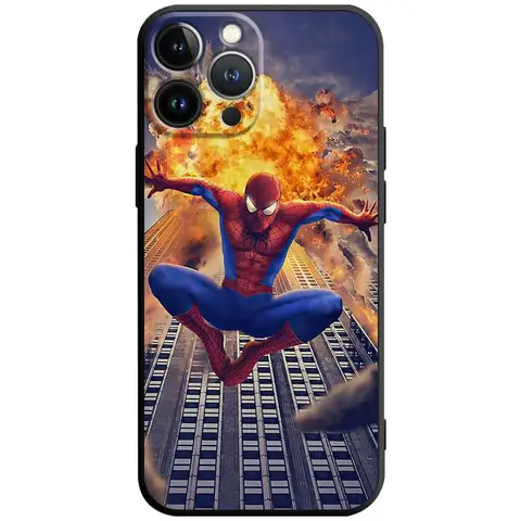 Мягкий силиконовый чехол для телефона iPhone 15 14 11 13 12 Pro Max 6 6S 7 8 Plus XS 12 Mini Shell Marvel аниме Человек-паук