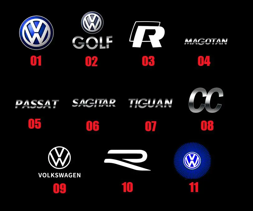 Фото Для VW Volkswagen Jetta MK5 Golf Автомобильный светодиодный дверной проектор Теневые огни с автоматическим логотипом для Volkswagen VW Phideon 2016-202 №5