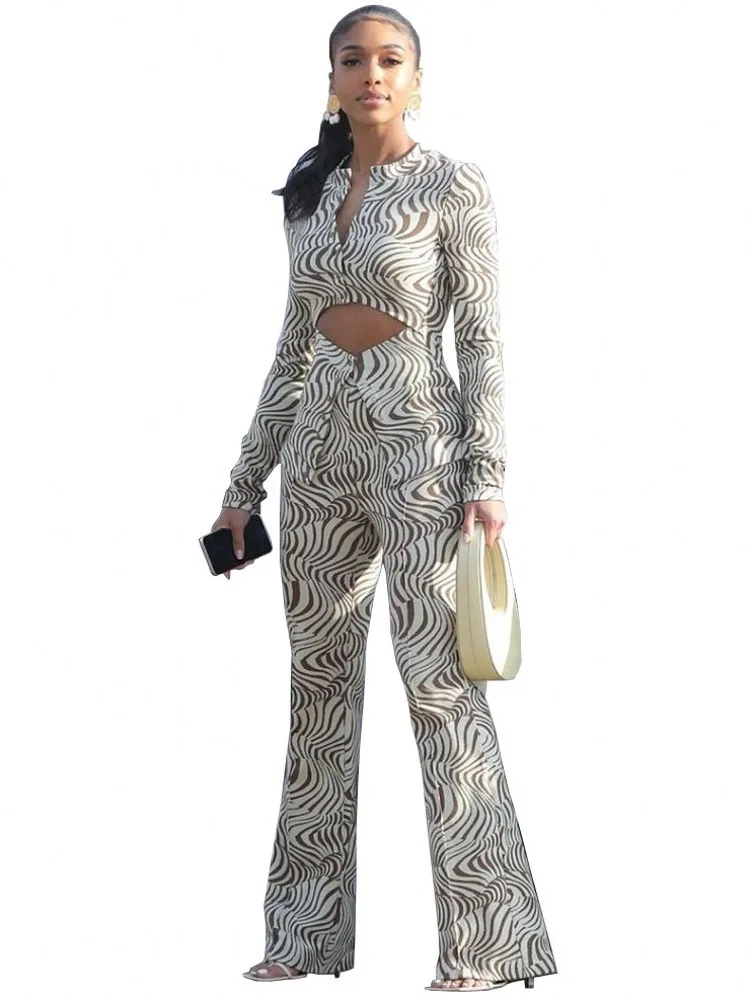 

Женский комплект из 2 предметов, Осенний модный шикарный пикантный Топ на пуговицах с вырезами и брюки с широкими штанинами, вечерние женские комплекты