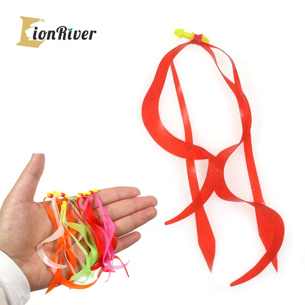 

LIONRIVER Salty Rubber Silicone Skirt Fishing Hook Trailers Skirts DIY Madai Jigs Snapper Fishing Lure Fishing Tying Material