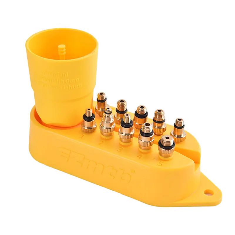 

Universal Bicycle Hydraulic Disc Brake Bleed Adapters Set Copper Metal Oil Funnel Bike Tool Accessories