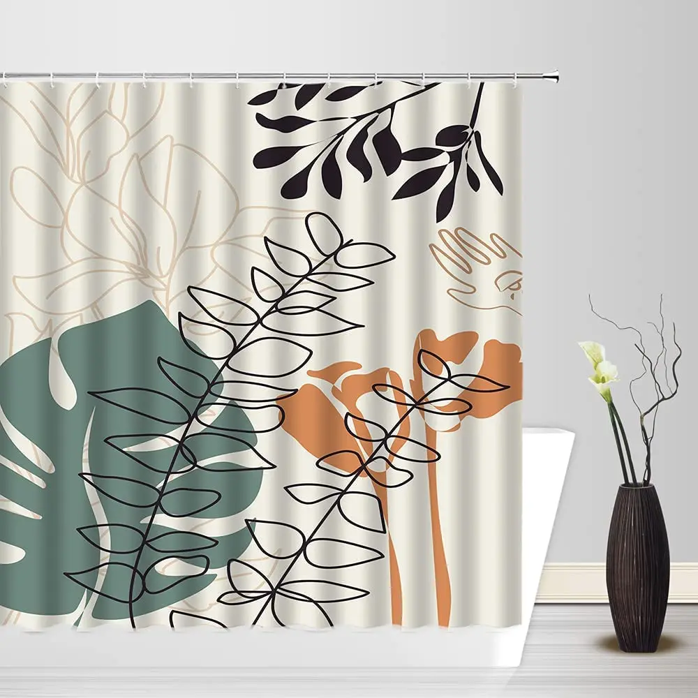 Рождественская Фотоштора для душа олень картина маслом зимний пейзаж сосновый