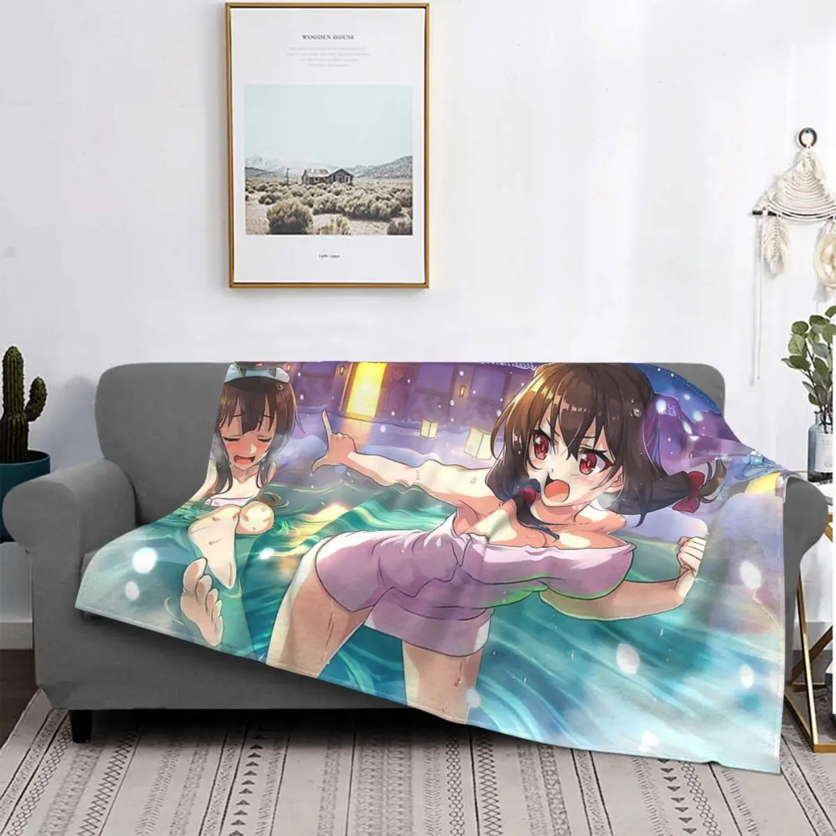 

KonoSuba Yunyun Горячие пружины KonoSuba взрыв на этот чудесный мир одеяло плюшевые Пледы для кровати плюшевые тонкие одеяла