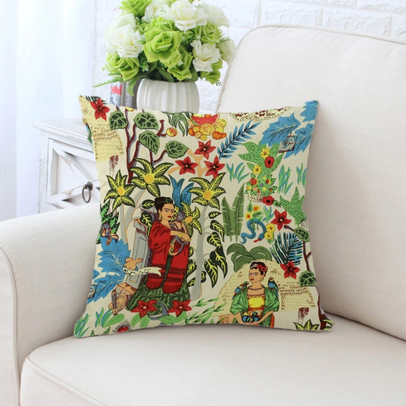 

Sleeping Pillows Decor Home Fridas Anime Pillow Covers for Bed Luxury Sofa Cushions Cushion Cover 45*45 Kawaii Pillowcase 40x40