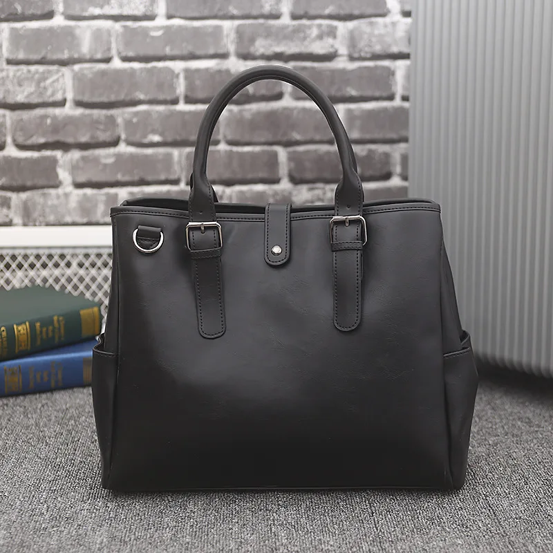 Hand Bags Computer Bag with ShoulderVintage Men's Portable Briefcase Casual Messenger Bag Men's Bag Shoulder Bag 2021 New