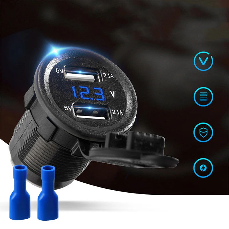 

Прикуриватель с двумя Usb-портами, а, 12-24 В