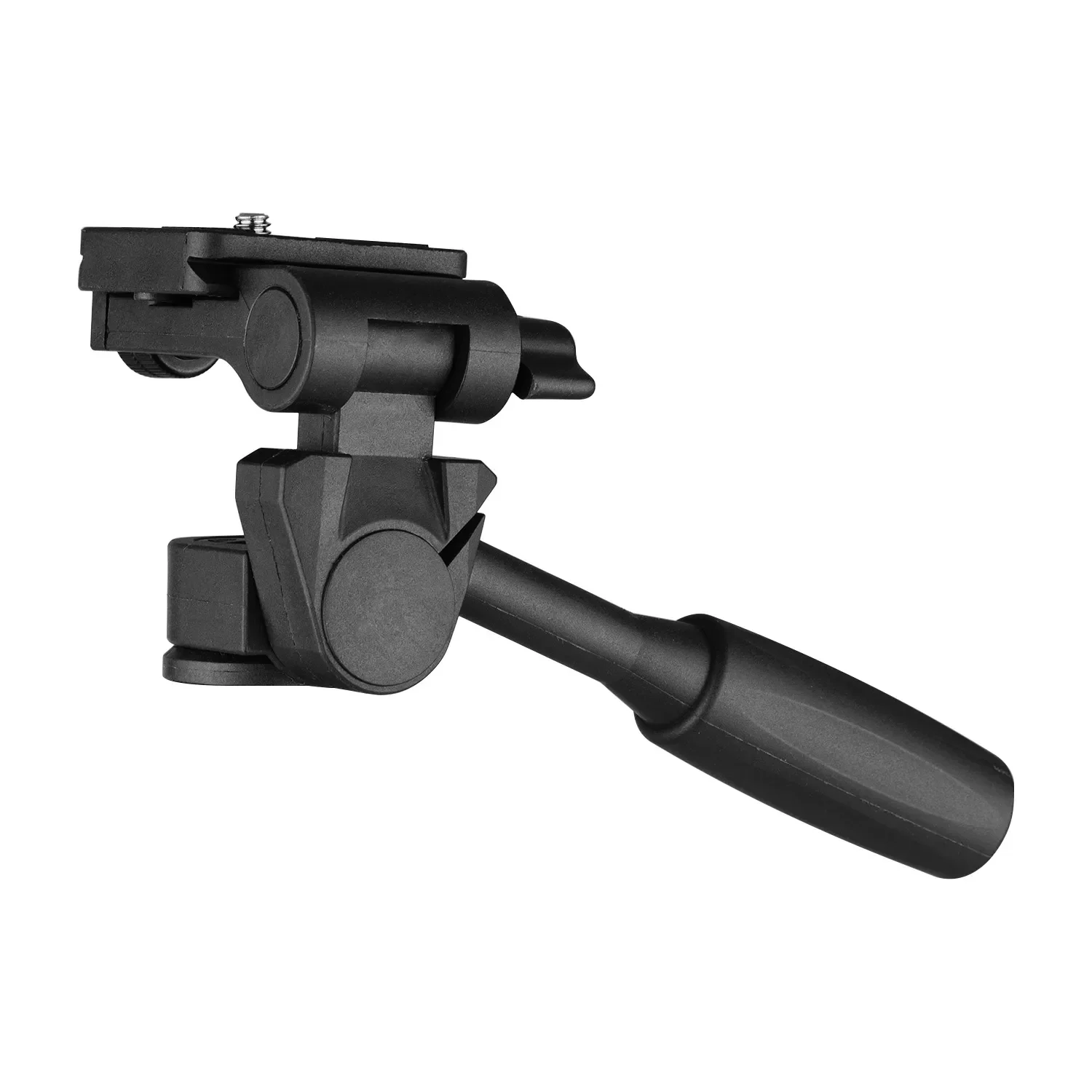 

3-Way Pan Tilt Tripod Ball Head Panoramic 3KG Payload with Handle Quick Release Plate 1/4 Mounting for Camera Tripod Mounting