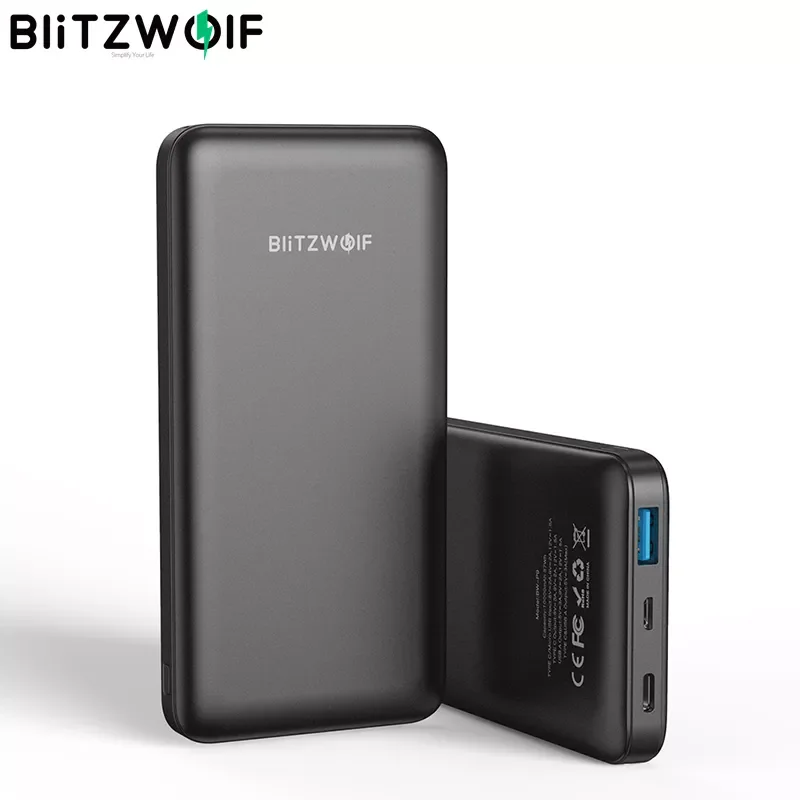 

2023New BlitzWolf BW-P9 18W 10000mAh USB PD QC 3.0 Power Bank Type C Fast Charging Dual for iPhone 12 Pro Max for Xiaomi for Hua