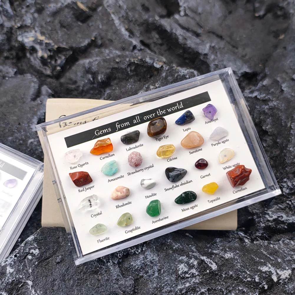 

Natural Crystal Mineral Combination Set Natural Crystal Gem Quartz Mineral Samples Stone Collection Gifts