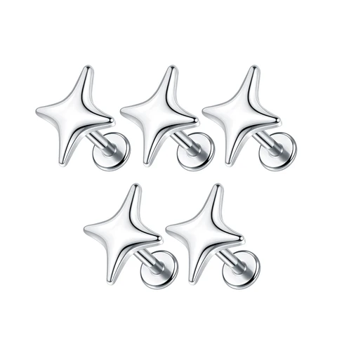 Серьги-гвоздики Xpircn из хирургической стали 16G