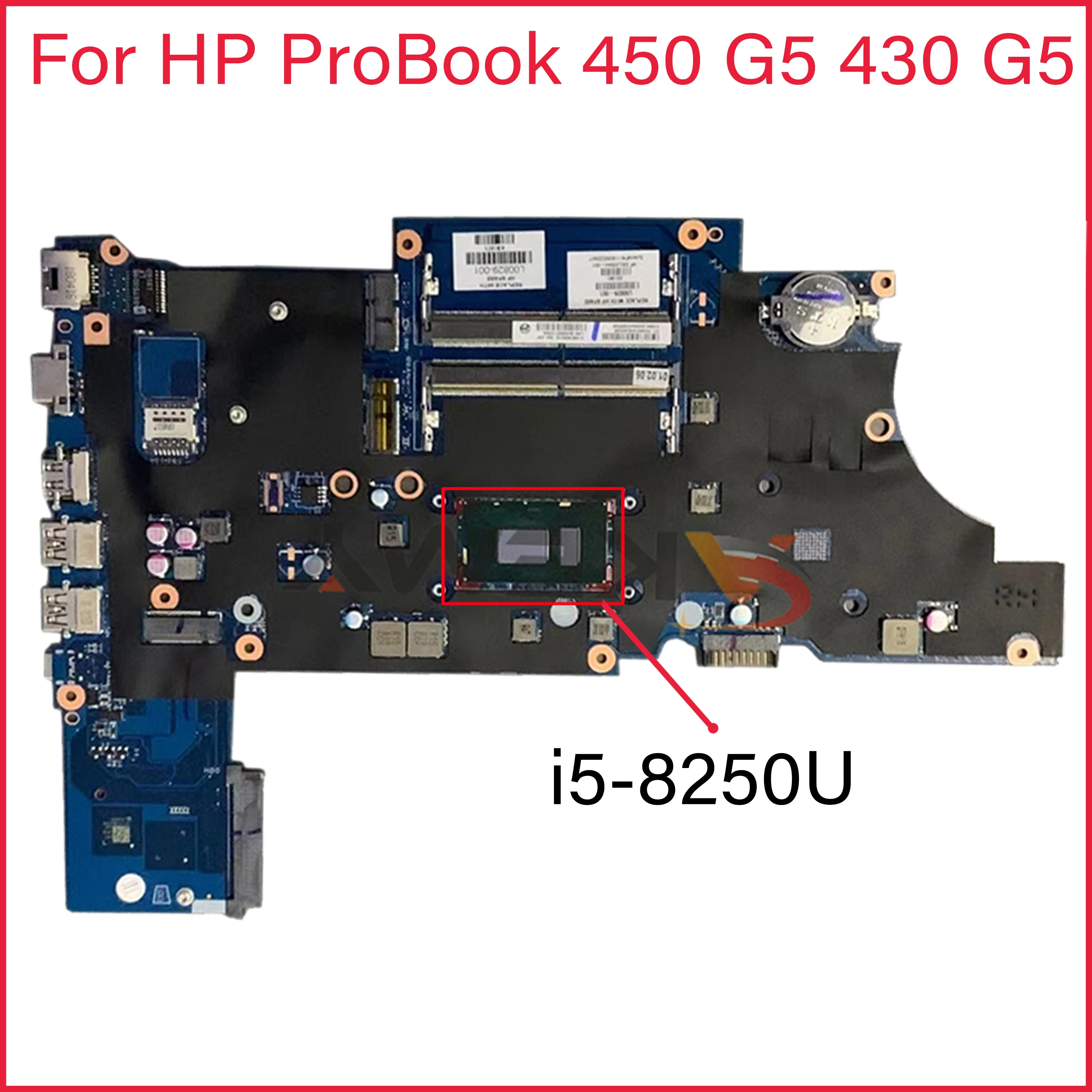 

For HP ProBook 450 G5 Laptop Motherboard With I5-8250U CPU L00828-601 L00828-001 DA0X8CMB6E0 DDR4 MB 100% Tested Fast Ship