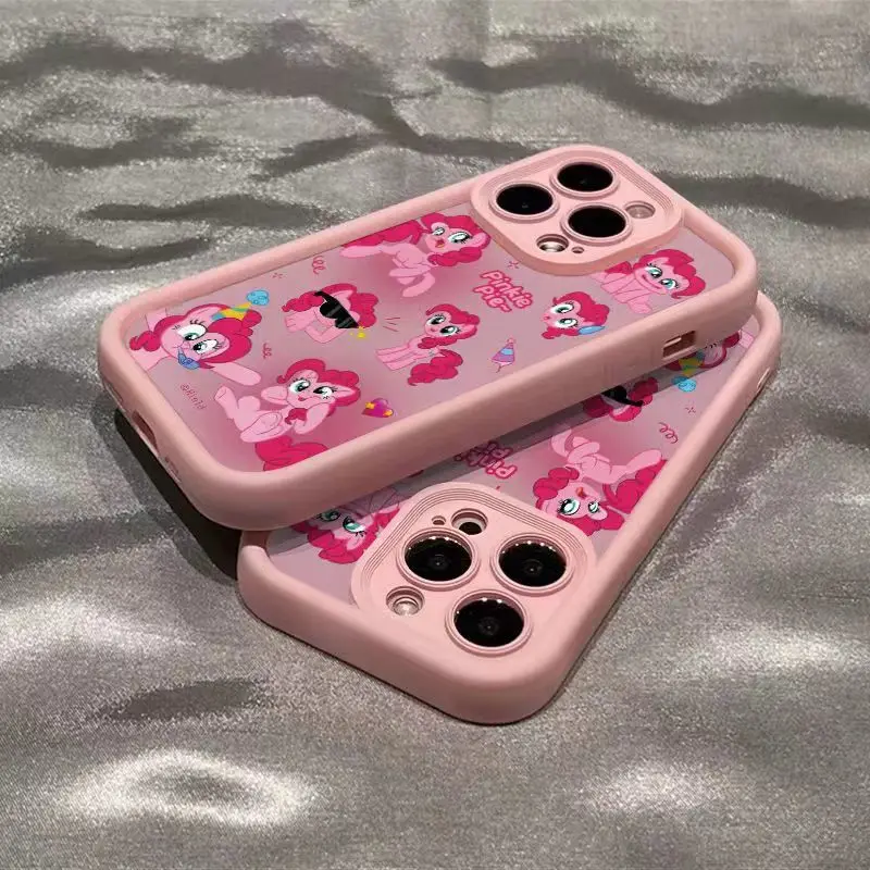 Розовый чехол My Little Pony с рисунком Kawaii для телефона iPhone 13 14/15 Pro 12 78 p/xs/x мягкий
