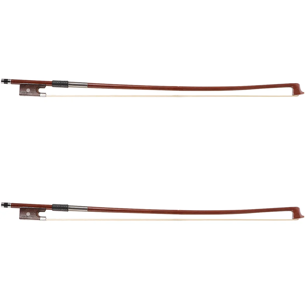 

2 Pcs Music Accessories Violin Bow Part Major Wooden Instrument Accessory Red Sandalwood Parts Student Made