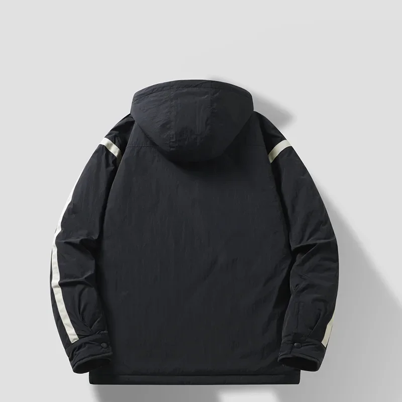 Мужской модный пуловер с капюшоном куртка хлопковой подкладкой зимняя модная