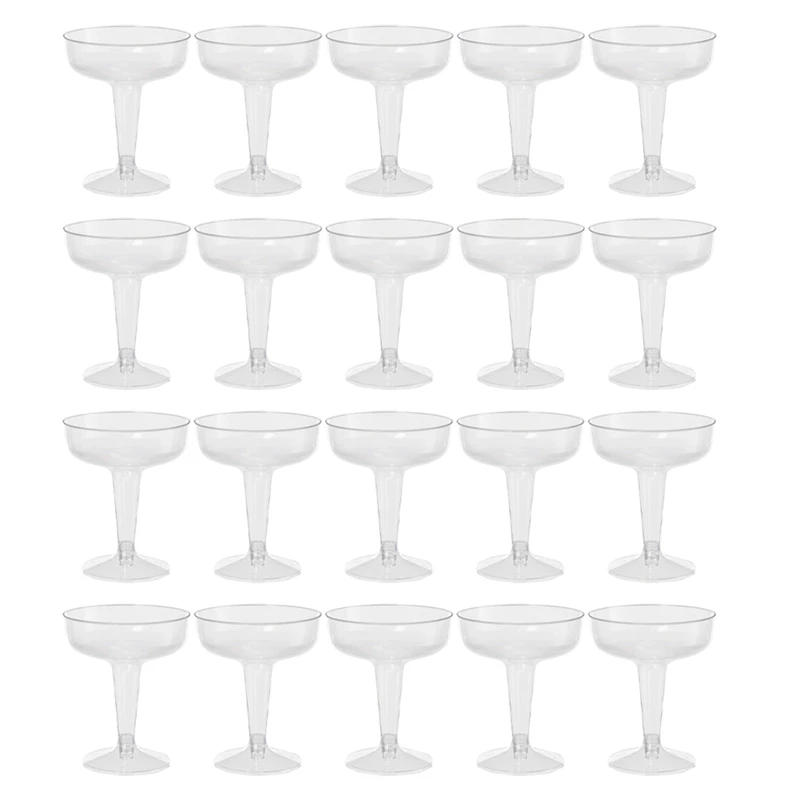 

New Plastic Champagne Flutes Disposable - 20Pcs Clear Plastic Champagne Glasses For Parties Clear Plastic Cup