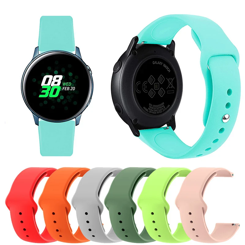 

New 20mm 18mm 22mm Silicone Band For Samsung Galaxy Watch Active 2 Active 3 Gear S2 Watchband Bracelet Strap For Xiaomi Amazfit