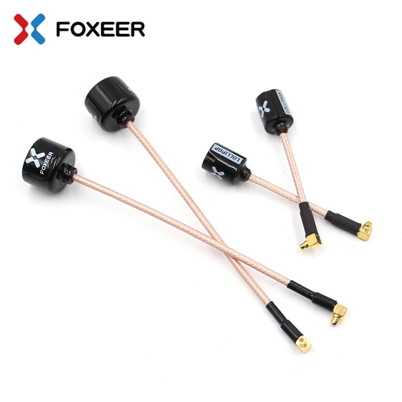 

Foxeer Lollipop V3 Micro 3 RHCP Angle-MMCX Antenna 120mm / 63mm 5.8GHz 2.5Dbi Black Suitable RC FPV Racing Drones Accessorie
