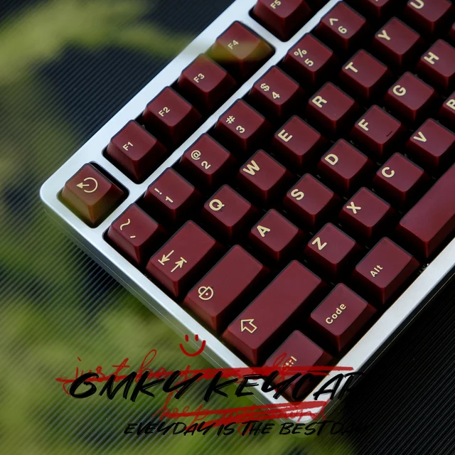 GMKY Red BLUE Semitransparent Keycaps Cherry Profile DOUBLE SHOT ABS FONT PBT Keycaps ABS Font for MX Switch Mechanical Keyboard 2