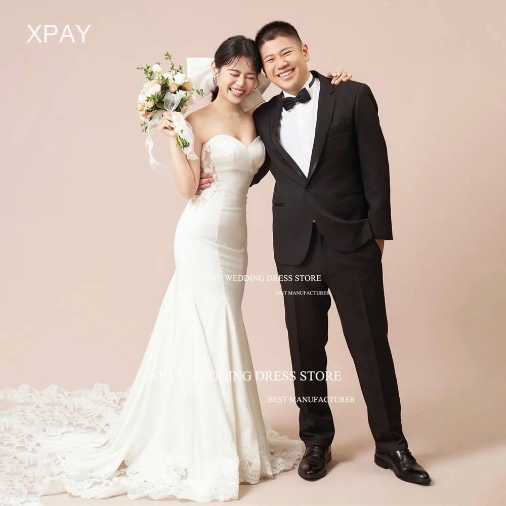 XPAY Свадебные платья с милой русалкой без рукавов кружевной пляжный богемный