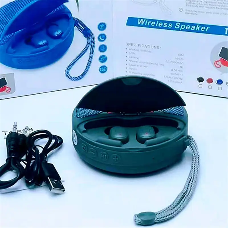 

Bluetooth Headset Speaker Tg808 Hands-free Support Tf Card Fm Radio Bluetooth 5.0 Music Sports For All Smartphones 2 In 1 2023