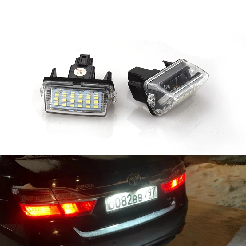 

2PCS for Toyota Camry Peugeot Citroen 206 306 307 406 407 C3 Yaris LED lamp number trouble-free license plate lamp