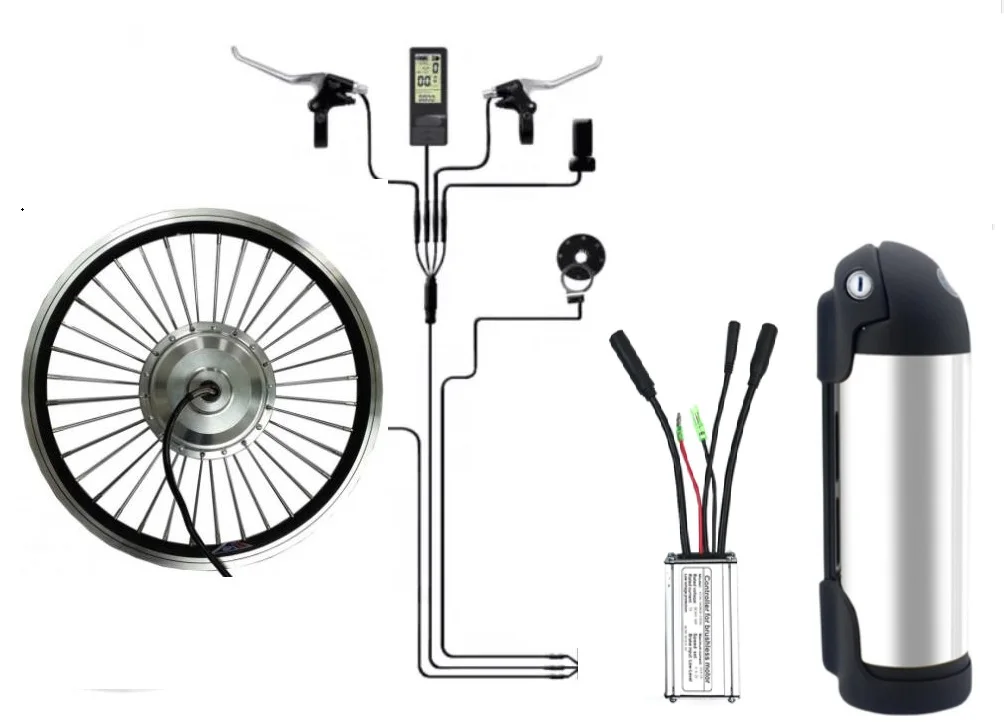 36V 250W eBike Conversion Kit 36V12AH  Battery e bike Electric Bike Kit Front Rear Hub Motor Wheel