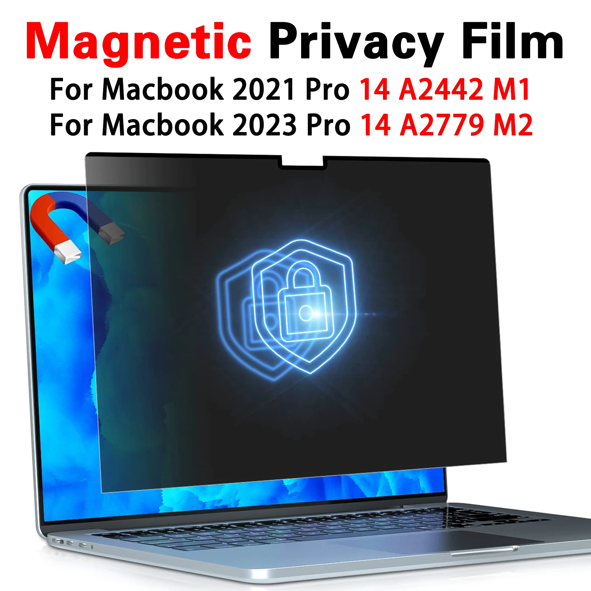 

For New MacBook Pro 14 inch A2442 M1 A2779 M2 Magnetic Adsorption Privacy Filter Screens Protective film
