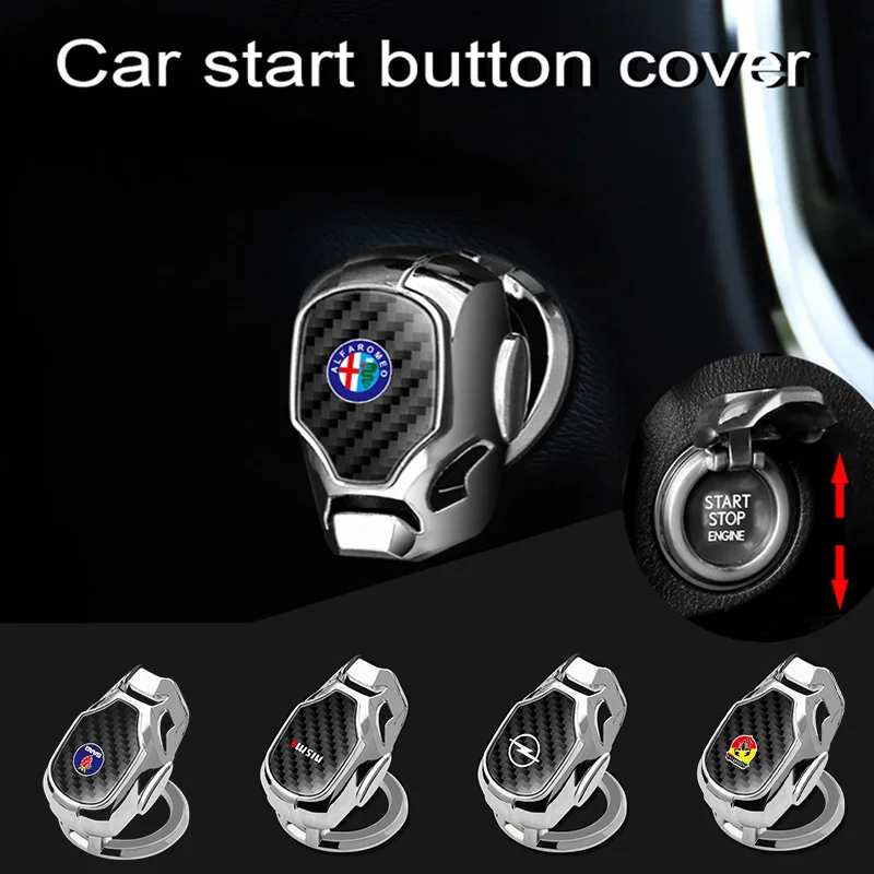 

Car interior engine ignition start button protective cover one-button start button For Lada Nissan Skoda Seat Mitsubishi Hyundai