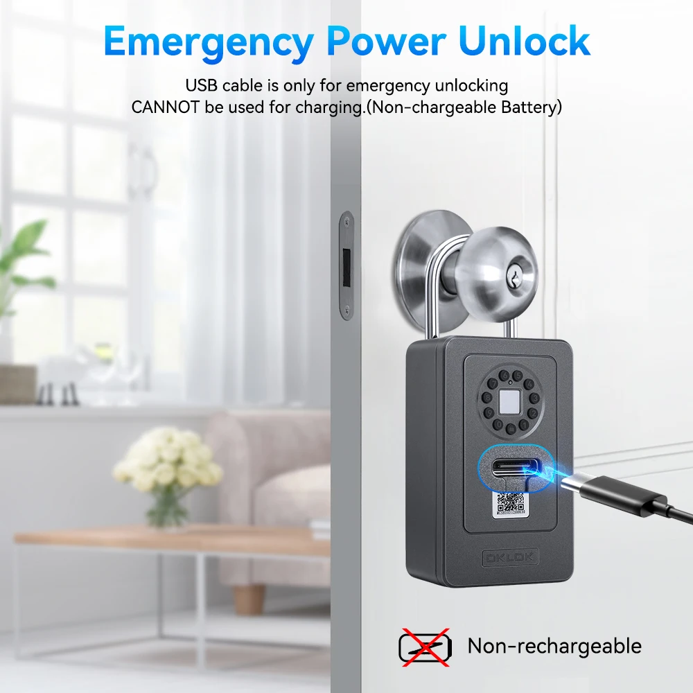 Замок для ключей ELECTOP со сканером отпечатков пальцев водонепроницаемый IP65