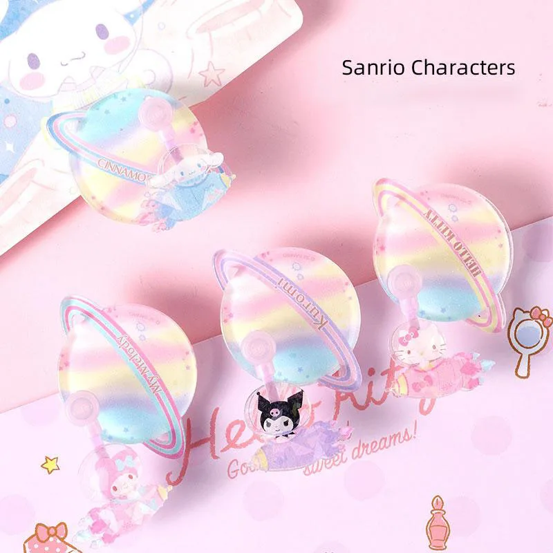 

Kawaii Sanrioed аксессуары Hellokittys My Melody Cinnamoroll Kuromi выдача карты заколка симпатичный креативный зажим для хранения подарок для девочек