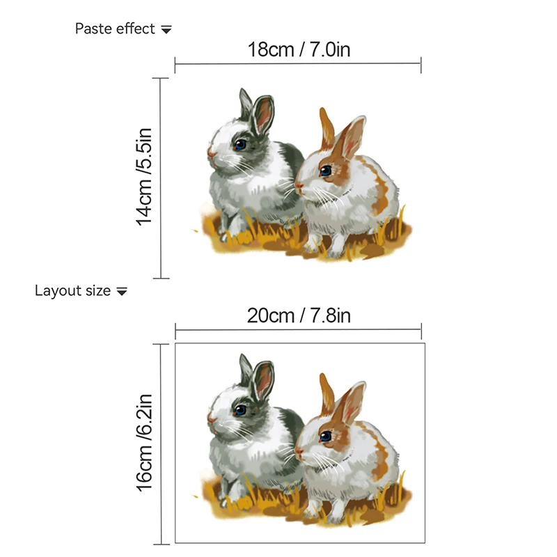 Забавный стикер на стену с мультяшным кроликом декор для ванной комнаты туалета